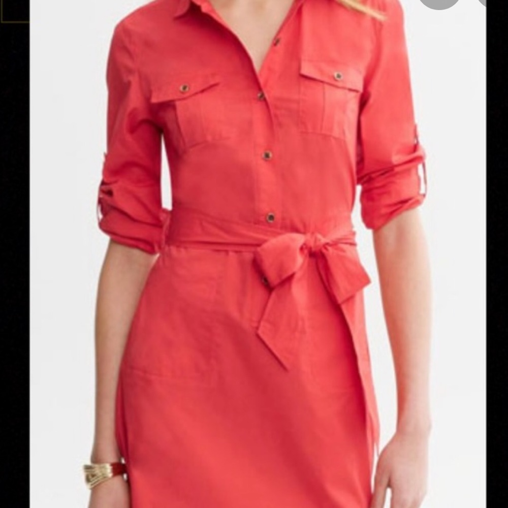 Banana republic belted shirt dress